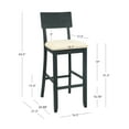 thumbnail image 4 of Linon Jamil 31" Indoor Wood Bar Stool, Dark Charcoal, 4 of 13