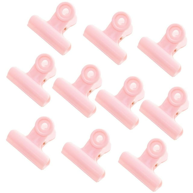 Clips Abrazaderas Lovely para archivos de papel Bolsa de alimentos 10 piezas 1.9 pulgadas Rosado Zulema Clips de