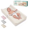 thumbnail image 1 of Alfombrilla cambiadora Kopi Baby impermeable de cuero vegano color Leche, 1 of 8