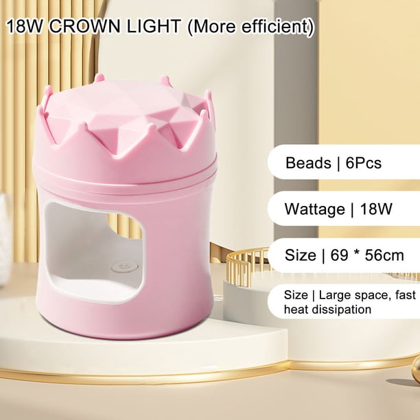 Xihbxyly Mini Lámpara de Uñas, Dispositivo Portátil de Secado Rápido, Secador de Uñas de Doble Velocidad, Elegante Herramienta de Manicura Uv Led, Ideal para Viajes En Casa, Experiencia de Salón En C