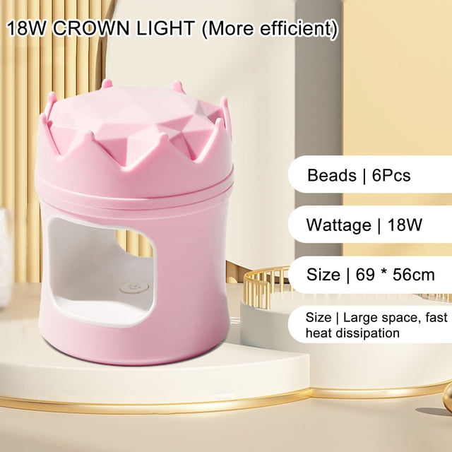 Xihbxyly Mini Lámpara de Uñas, Dispositivo Portátil de Secado Rápido, Secador de Uñas de Doble Velocidad, Elegante Herramienta de Manicura Uv Led, Ideal para Viajes En Casa, Experiencia de Salón En C