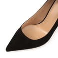 thumbnail image 6 of FSJ Women Classic Pointed Closed Toe Dressy Pumps Transparent Chunky Block High Heel Slip On Office Ladies Casual Party Shoes Size 6 Black, 6 of 6