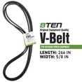 thumbnail image 2 of 8TEN Deck Belt for Toro Z Master Z500 Z557 Z558 106-7350 72 inch 810-CBL2289T, 2 of 4