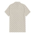 thumbnail image 5 of Lumtrix Mens Short Sleeve Button Down Shirts Wrinkle Free Dress Shirts Casual Polka Dot Print Shirt with Pocket Beige L, 5 of 5