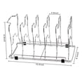 thumbnail image 5 of Metal Pot, Pan Organizer Rack for Kitchen Cabinet, Pantry, Shelves, 5 Storage Slots for Vertical or Horizontal Placement of Skillets, Frying Pans, Lids, 5 of 5
