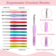 thumbnail image 2 of Yarniss Crochet Kits for Beginners,First Crochet Kits with 840 Yards Crochet Yarn & 12 Size Ergonomic Crochet Hooks,Easy Crochet Kits with Step by Step Instruction,Pink, 2 of 6