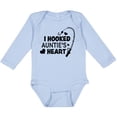 thumbnail image 3 of Inktastic I Hooked Auntie's Heart with Fishing Rod Boys or Girls Long Sleeve Baby Bodysuit, 3 of 5