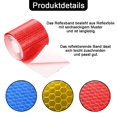 thumbnail image 3 of Paquete de 4 tiras reflectantes autoadhesivas para señalización vial de automóviles rojo amarillo blanco verde 5*300cm, 3 of 5