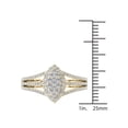thumbnail image 4 of 1/2 Carat T.W. Diamond Split Shank Marquise-Shape Cluster Halo 10kt Yellow Gold Engagement Ring, 4 of 5