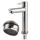 thumbnail image 4 of Grifo monomando para lavabo de baño AFQH, mezclador de agua fría y caliente, de acero inoxidable, de un solo orificio, para lavabo de baño, color plateado, 4 of 8