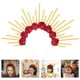 thumbnail image 3 of Corona de flores de rosa, diadema de diosa, diadema para mujer, tocado nupcial para boda, 3 of 7