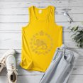 thumbnail image 4 of FUYUDY Women'S Tank Top Casual Summer Ribbed Sleeveless Racerback Crew Neck Patterned Print Loose Fit Vest Comfortable Stretchy Basic Female Camisole For Casual Daily Wear And Athletic Wear,Yellow,S, 4 of 5