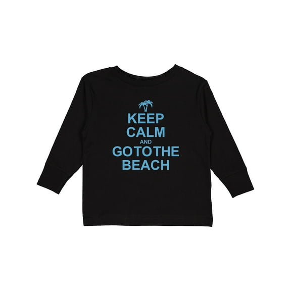 Inktastic Keep Calm Go To The Beach Boys or Girls Long Sleeve Toddler T-Shirt