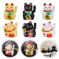 thumbnail image 4 of Mini Solar Automatic Waving Lucky Cat Car Decoration Cake Baking Decoration, 4 of 9