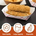 thumbnail image 4 of Concession Essentials 2lb Disposable Red and White Plaid Food Trays, Large, Pack of 100ct, 4 of 6