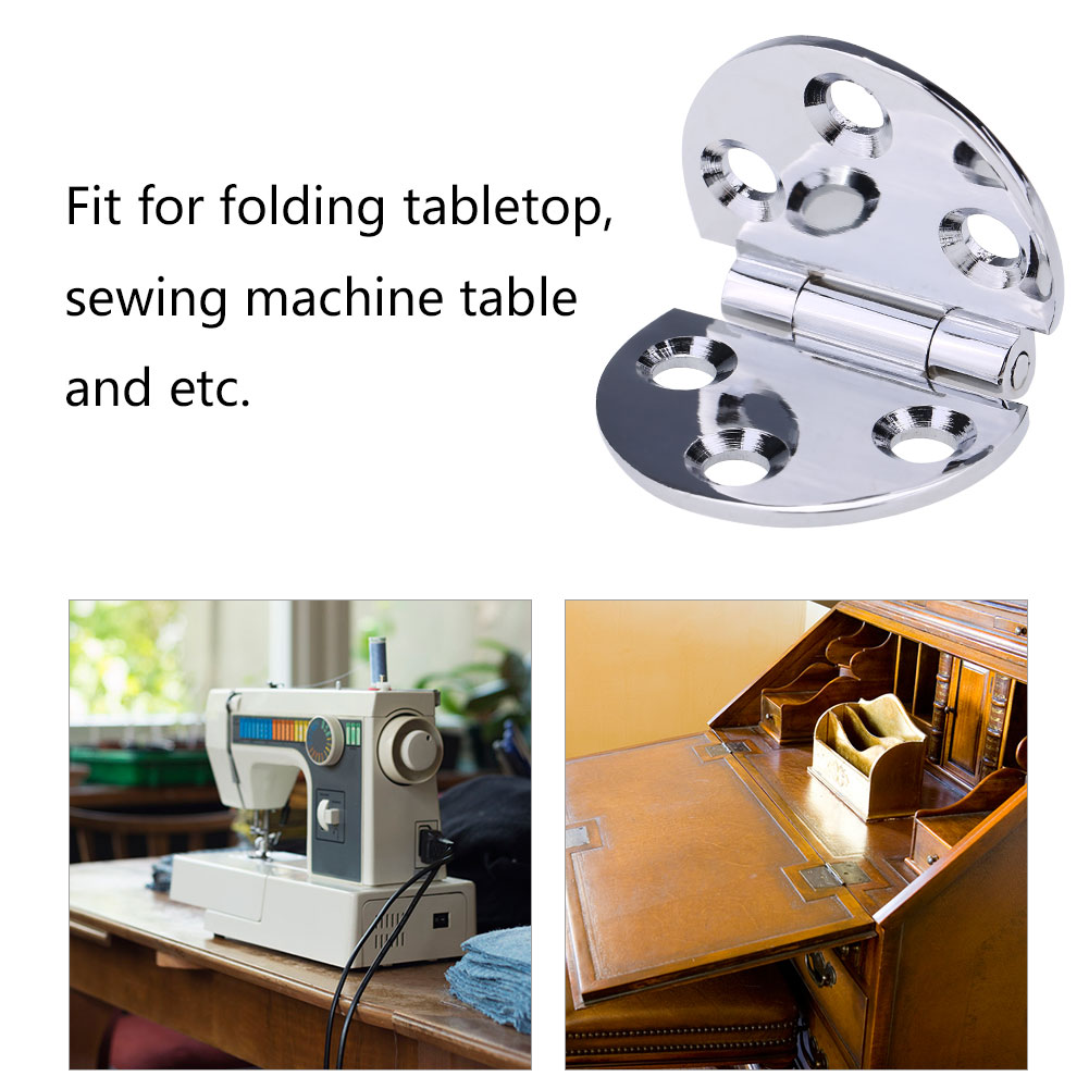 LYUMO 2PCS 180 Degree Copper Hinges for Folding Tabletop Sewing Machine