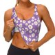 thumbnail image 3 of Fotbe Daisies Flowers Sujetador Deportivo Largo sin Aros para Mujer con Almohadillas y Soporte Medio, Transpirable y Absorbente, Camiseta Tipo Chaleco o Tank Top-Large, 3 of 8