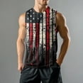 thumbnail image 3 of Men's Sleeveless American Flag Tank Top Patriotic Workout USA Flag Gym Vest For Fitness Sports, 3 of 4