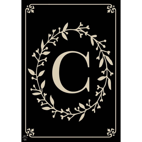 Briarwood Lane Everyday Garden Flag 12x18 For Outdoor Briarwood Lane Classic Monogram Letter C Garden Flag Flags For Outside