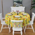 thumbnail image 2 of Fairy Princess Flower Pattern Round Tablecloth 60"x60",Wrinkle Wipeable Table Cloth for Kitchen Dining Room Picnic Patio Party, 2 of 6