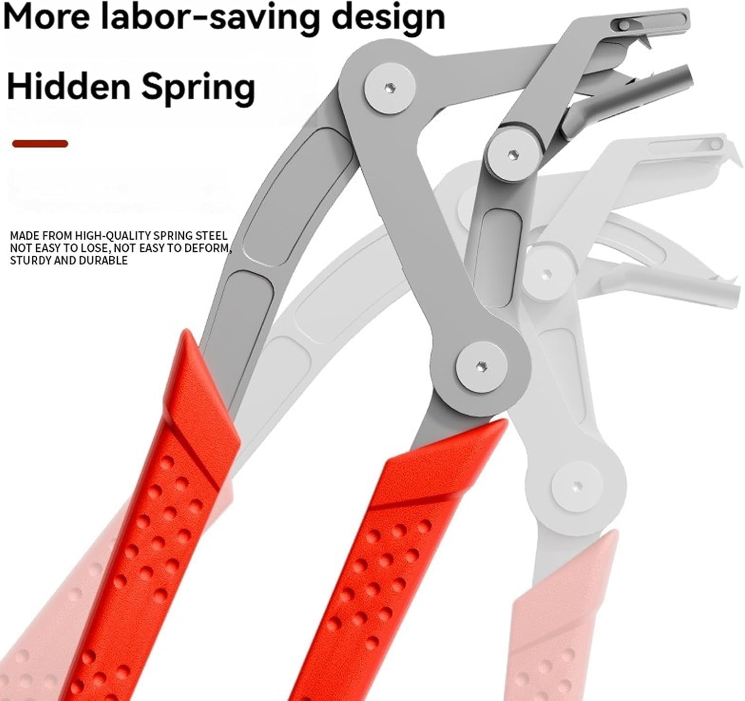 Car Clip Pliers & Trim Removal Tool, Spring-Loaded Fastener Rivet Remover for Auto Door Panels, Auto Fastener Clip Removal Pliers for Interior & Exterior Trim, Mechanic, Damage-Free Disassembly