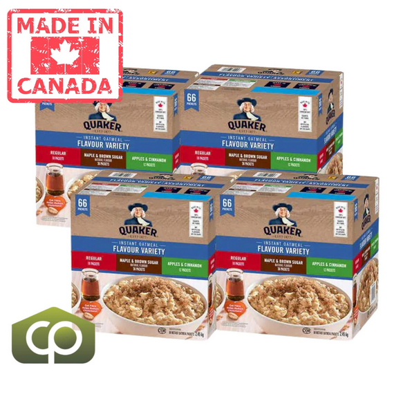 Quaker Gruau Instantané Assortiment de 3 Saveurs - 2,45 kg (4/caisse)