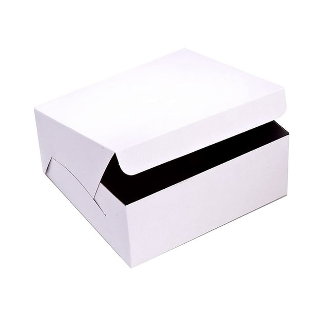 SafePro 10103, 10x10x2.5Inch Cardboard Cake Boxes, Take Out Disposable