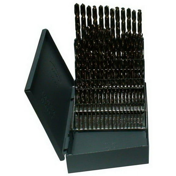 #1-#60 60 Piece Cobalt Jobber Length Drill Bit Set, Qualtech, DWD60J-CO-SET