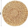 thumbnail image 3 of Round Woven Placemats Set of 4, Natural Water Hyacinth Place Mats, Boho Wicker Placemats, Table Mats for Dining Table (11.8 inch), 3 of 9