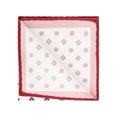 thumbnail image 4 of INSPIRE CHIC Father's Day Men's Pocket Squares Flower Patterned Handkerchiefs with Solid Trim for Wedding Party Beige Red One Size, 4 of 4