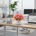 thumbnail image 5 of 2 Pcs Mini Artificial Plant, Non-Fading Potted Fake Plants with Planter Pot Decorative Photo Props Plastic Desktop Decorative Faux Plant for Home Desk Room Decoration, 5 of 5