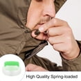 thumbnail image 6 of Uxcell 25 Pcs Plastic Spring Cord Lock, Double-Hole Slider Toggles Clip End Stopper Fastener, Transparent + Green, 6 of 7