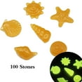 thumbnail image 1 of 100pcs/Bag DIY Home Decor Luminous Pebbles Sea Conch Shell Starfish Glow in Dark Colorful Rocks Stone for Aquarium Fish Tank, 1 of 8