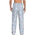thumbnail image 3 of Goofa Rabbit Is Eating Carrots Printed Soft Pajama Pants for Men, Wide Leg Comfy Casual Lounge Yoga Pants-Large, 3 of 9