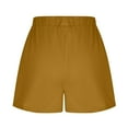 thumbnail image 6 of Qulqfy Resort Wear Womens Summer Shorts High Waisted Bermuda Yellow Casual Beach Comfy Wide Leg Lounge Shorts L, 6 of 7