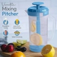 thumbnail image 2 of JBK 1Qt. Blue Plastic Mixing Pitcher with Plunger Lid, 2 of 4