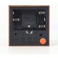 thumbnail image 4 of Wooden Alarm Clock - Mini Cube LED Digital Clock With Time/Date/Temperature Display, 3 Levels Brightness And Voice Control Great For Home Office Travel - Brown_Red, 4 of 4