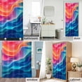thumbnail image 6 of Ombre Purple Blue Wave Fabric Shower Curtain Abstract Stripes Washable Shower Curtains for Bathroom, Waterproof Bath Curtain with Hooks Home Decor 36x72in, 6 of 8