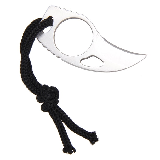 Cuchillo de garra Al aire libre Camping Carabiner Survival Dedo Garra Cuchillo Gancho Anillo Fijo Ta Tomshoo Cuchillo de garra