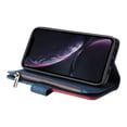 thumbnail image 5 of Multifunctional Case for iPhone XR,[RFID Blocking] 9 Credit Cards Holder with Wrist Strap, Premium PU Leather Zipper Wallet Purse Magnetic Flip Phone Cover For iPhone XR, Blue, 5 of 12