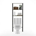 thumbnail image 2 of Furinno Toilet Space Saver 23.62 W x 9.05 D x 64.57 H 3-Shelf Bath Shelves, French Oak Gray and Black, 2 of 5