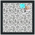 thumbnail image 2 of PinPix 13x13 Custom Cork Bulletin Board Floral Black Roses Poster Board Has a Fabric Style Canvas Finish, Framed in Floral Black Roses, by ArtToFrames (PinPix-165), 2 of 6