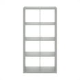 thumbnail image 3 of Furinno CUBICLE Open Back Decorative Cube Storage Organizer in 8-Cube Light Grey, 3 of 8