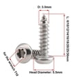 thumbnail image 2 of 50 Pieces M3x16mm Self Tapping Screws, Torx Pan Head Screws, Stainless Steel Round Head Self Drilling Screws, 2 of 4