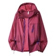thumbnail image 6 of VBVC Men's UPF 50+ Lightweight Hooded Sun Protection Jacket with Zip Pockets,Windbreaker Hiking Travel Full-Zip Coat For Men,Pink,S-3XL, 6 of 6