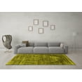 thumbnail image 3 of Ahgly Company Machine Washable Indoor Round Persian Yellow Bohemian Area Rugs, 3' Round, 3 of 4