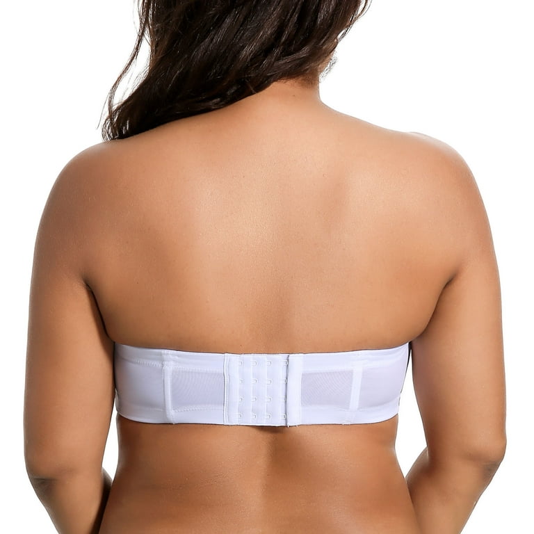DELIMIRA Women's Strapless Bra Plus Size Underwire Multiway