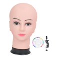 thumbnail image 1 of Cabeza de maniquí calva femenina realista, accesorio multifuncional y resistente. con ceja, 1 of 8