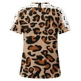 thumbnail image 4 of XZNGL T-Shirts d'Été pour Femmes Femmes Été Col Rond Imprimé Floral T-Shirts en Dentelle Blouses Confortables pour Femme Hauts Femmes T-Shirts Été T-Shirts pour Femmes pour l'Été Hauts et Blouses pour Femmes Été, 4 of 4