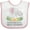 White and Pink, variant on Inktastic You're Going to Be a Great Grandma Elephants with Flowers Boys or Girls Baby Bib